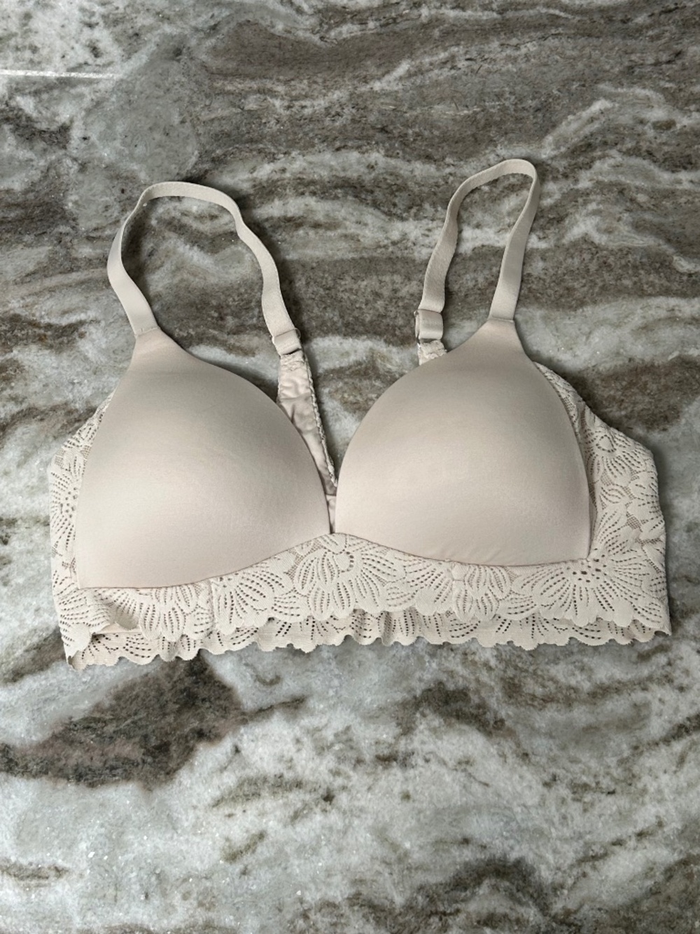 *SOLD* AERIE Sunnie Bloom Lace Trim Wireless Lightly Lined Bra - 34C